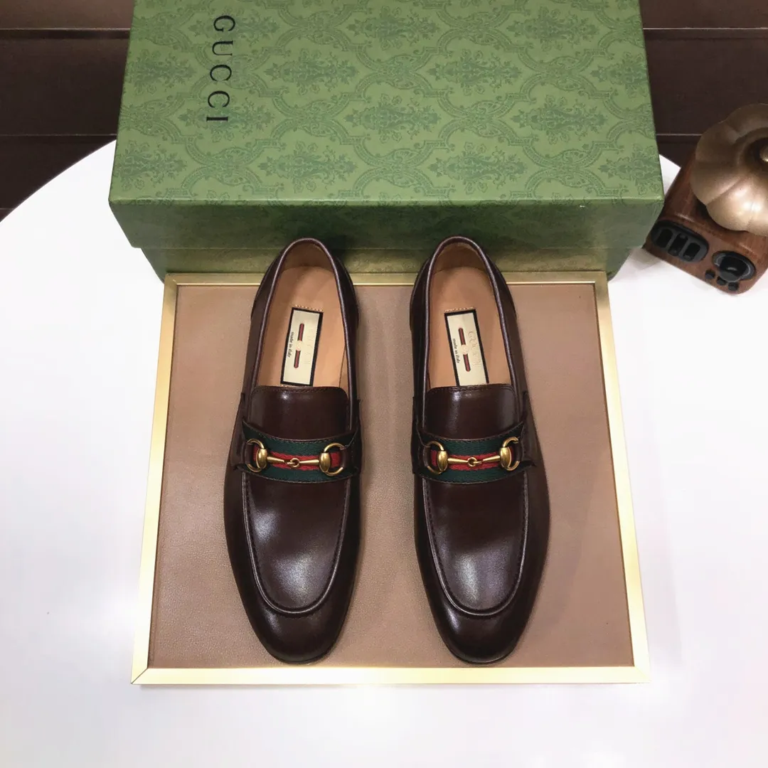 Men's shoes 💰580💰[GUCCI—Gucci] The latest high-end version of Gucci. Official website new model. Available at the same time at counters, the uppers are made of original cowhide imported from Italy/matched with the original special material splicing design concept; "highlight, high-end, grade, extravagance" and exquisite workmanship (original mesh fabric) sole: original factory special outsole size (38-45) (custom-made 45 non-returnable)